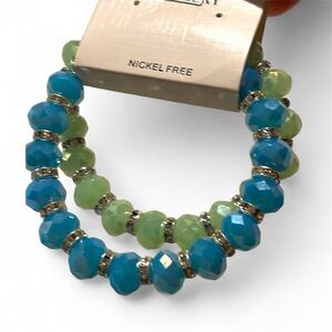 Boutique Shimmer Elastic Beaded Bracelets